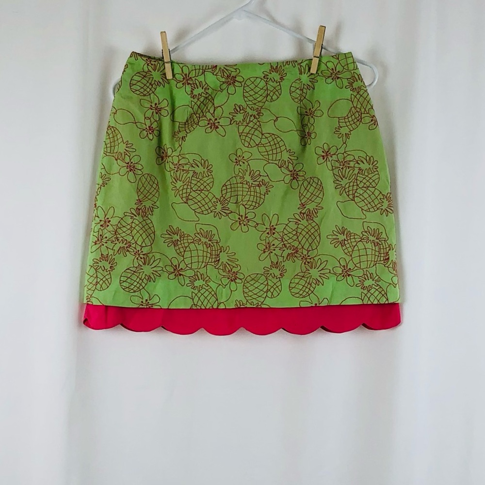 Lilly Pulitzer Cotton pineapple patterned miniskirt 4